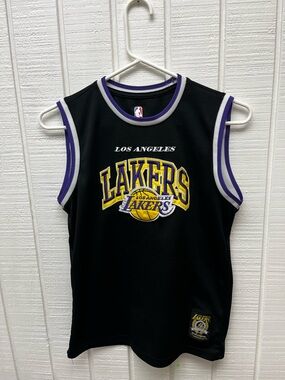 NBA LA Lakers Youth Large Jersey Size 14-16 Black Tank Top Sportswear Sleeveless
